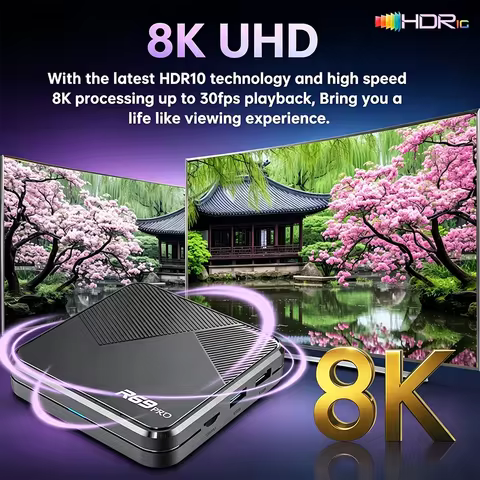Allwinner H728 Janmifly R69 PRO Android 14 WiFi 6 Bluetooth 5.0 8K Ultra HD Smart TV Box Set Top Box