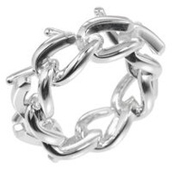 Tiffany & Co.) Forgelink 高拋光戒指，10 號，約 10.7 克，男女皆宜 [二手]