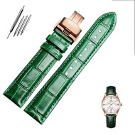 Genuine Genuine Leather Strap Women Suitable for Eboro ERNEST BOREL Watch Strap Butterfly Flower Gre