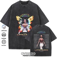 Vintage Washed Katy Perry 143 Tour Album  Fans Gift T-Shirt Men Women Summer Aesthetic Short Sleeve 