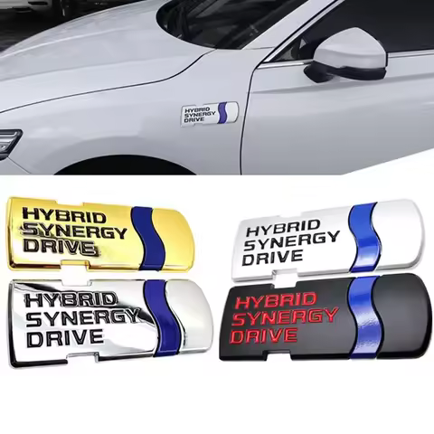 3D Styling Hybrid Synergy Drive Metal Car Sticker Emblem Auto Badge Decal For Toyota Prius Camry Cro