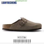 Hot Sale Original Birkenstock Boston Suede Soft Footbed Clogs Taupe Sandal
