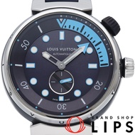 路易威登 Tambour Street Diver Skyline 腕錶，自動機械，藍色 QA121Z，帶錶盒、保固卡，不鏽鋼錶殼/橡膠錶帶，男士腕錶，藍色，拋光，成色極佳 [二手]