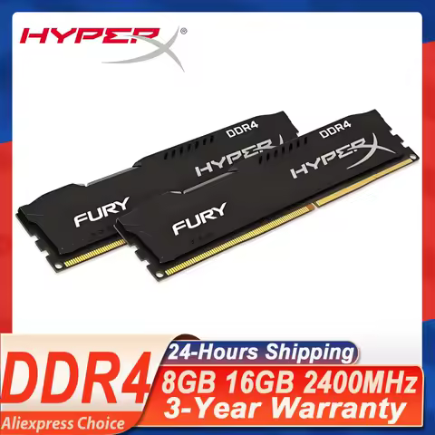 HyperX Memoria Ram 2400MHz DDR4 8GB 16GB 32GB Kit (2x16GB) Memoria Ram DDR4 8GB 16GB 2400MT/s ﻿Deskt