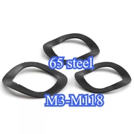 65MN Manganese Steel Wave Washer, Spring Elastic Bearing Wave Washer, Wave Wave Washer, Black Wave W