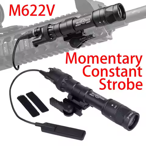 Tactical Surefire M622V Scout Light Hunting QD Mount Strobe Flashlight M4A1 Carbine Weapons Light Mo