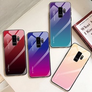 Casing For Samsung Galaxy S9 S8 Plus A9 A7 A8 2018 S9Plus Tempered Glass Phone Case Hard Back Cover