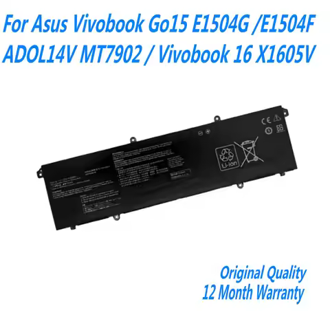 11.55V 42Wh 3640mAh C31N2201 Laptop Battery For Asus Vivobook Go15 E1504G /E1504F ADOL14V MT7902 / V