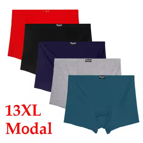 4Pcs/lot 13XL Modal Oversize Men Boxer Boxer Homme Boxer Shorts Mens Panties Men Underwer Panties Ma