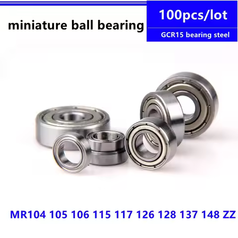 100pcs MR104ZZ MR105ZZ MR106ZZ MR115ZZ MR117ZZ MR126ZZ MR128ZZ MR137ZZ MR148ZZ ZZ Z -2Z miniature de