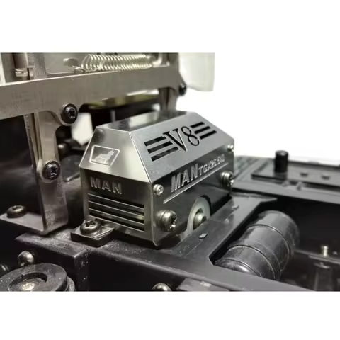 Metal Engine Gearbox Hood Wave Box Upgrade for 1/14 Tamiya RC Truck Man TGX V8 56325 1/14 Tractor Tr