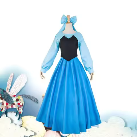 Anime Ariel Cosplay Costume The Little Mermaid Dis Cos Ariel Princess Dress Costume Clothes Hallowee