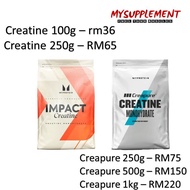 MYPROTEIN Creatine Monohydrate (250g)(500g) (1000g) creapure ON micronized creatine pre post workout
