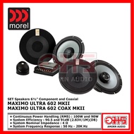 MOREL SET ลำโพงคู่หน้า คู่หลัง รุ่น MAXIMO ULTRA 602 MKII และ MAXIMO ULTRA 602 COAX MKII ขนาด 6.5 นิ้ว 90, 100 Watts RMS