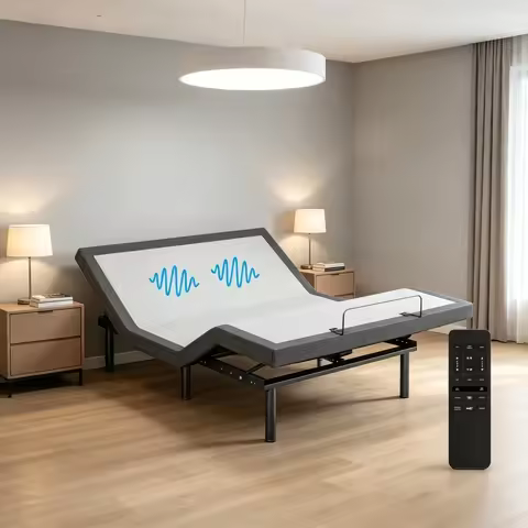 Electric Adjustable Bed Frame with Wireless Remote Zero Gravity Massage Head and Foot Incline Dual U