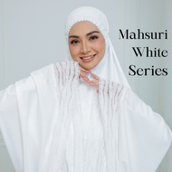 Telekung Mahsuri White Series -- New Arrival by Hanna Mirae March 2024
