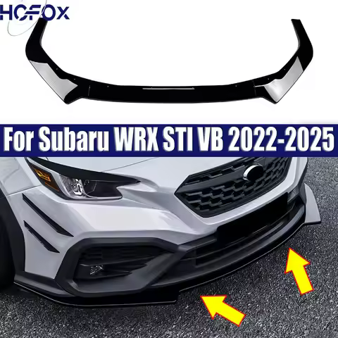 Front Bumper Spoiler Lip Lower Body Kit Diffuser Splitter Tuning Guard For Subaru WRX STI VB 2022-20