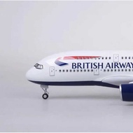 British Airlines Airlines A380 Simulation Civil Airlines Airliner Model Aircraft Ornaments with Ligh