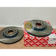 ( 100% FEBI GERMANY ) 5Q0615301F 1K0615301AA FRONT BRAKE DISC ROTOR PASSAT B6 B7 GOLF MK5 MK6 JETTA 