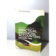 2016 Edition CPA EXAMINATION PRACTICAL FINANCIAL ACCOUNTING VOLUME TWO Book Textbook By Valix