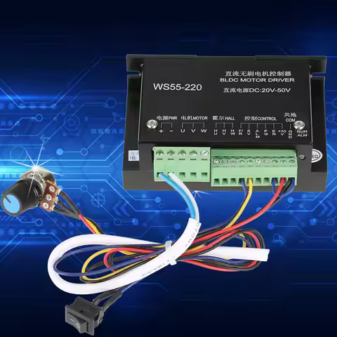 BLDC Controller WS55-220 48V 500W CNC Brushless Spindle BLDC Motor Driver Controller Motor Driver Co