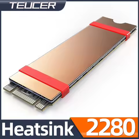 Teucer M.2 2280 Heatsink Ultra Thin Pure Copper Radiator Cooler for Nvme Solid State Drive 76X22MM w
