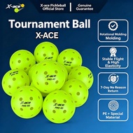 X-ace Pro 40 Pickleball Balls,40-Hole Outdoor Training Ball,Green Rotomolded One-Piece Pickleball Ba