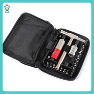 Tightening Multifunctional Torque Driver Tool Kit with T-Way Wrench Bits Socket Adapters Locking Rat