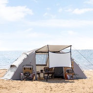 MOBI GARDEN Camping Family Tent With Projection Screen Glamping Oxford Waterproof 4 Person Picnic Ou