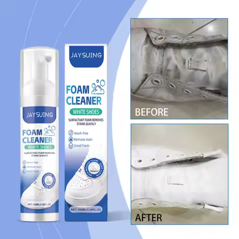 Foam Cleaner for White Shoes Sneaker Cleaning Spray Remove Stains Without Water Wash Easy Spot Remov