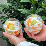 Coconut Frozen Packaging Box Planet Cup 250ml Bobo Cup Mousse Cup Small Cup Fruit Fishing Packaging 