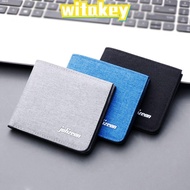 WITAKEY Short Purse Business Canvas Men Coin Purse