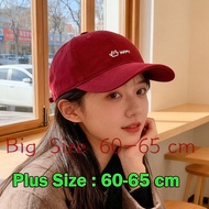 Baseball Cap Letter Embroidery 60-64 Cm New Large Head Sunshade Cap Women Simple Visor Cap