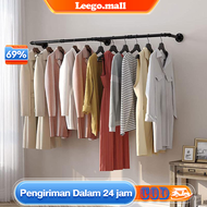 LG 90/180CM Gantungan Baju Dinding Gantungan Baju Tembok Gantunga Baju Palang Tembok Free Paku