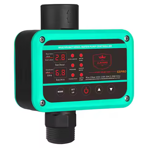 GS Pro Intelligent Pressure Controller for Water Pump 0-10bar 2.2KW SUPPLY G1 Thread Easy Operation 