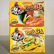 Chicken Pho Seasoning, Ong Cha Va Beef Pho Seasoning - Box of 4 Tablets 75g