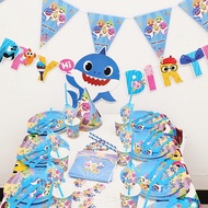 Baby Shark Birthday Party Range Girls Toys Childrens Decorations Tableware