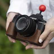 กระเป๋าใส่กล้องด้านหน้าหนังแท้ Fujifilm XT5 XS20 XT30 รุ่นที่สาม รุ่นที่สอง X100V IXS10 XM5 กระเป๋าใ