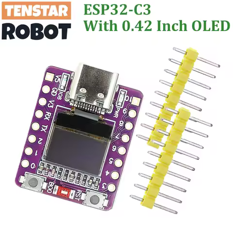 ESP32-C3 OLED Development Board With 0.42 Inch OLED Module Ceramic Antenna Wifi Bluetooth ESP32 Mini