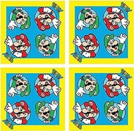 Super Mario Bros Pack of 16 x 4 Party Napkins (33 cm x 33 cm) 2 Ply - Mario &amp; Luigi Napkin 4pk