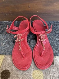 Chanel cc leather thongs sandals 