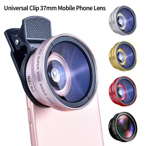 2in1 Lens 0.45X Wide Angle+12.5X Macro Lens Professional HD Phone Camera Lens For iPhone 8 7 6S Plus