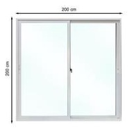 ประตูบานเลื่อน อะลูมิเนียม S-S MHOLARN 200X200 ซม. สีขาว (1269242)
