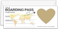 AWSICE Scratch Surprise Boarding Pass, 10 Set Make Your Own DIY Travel Ticket, Surprise Reveal Card 