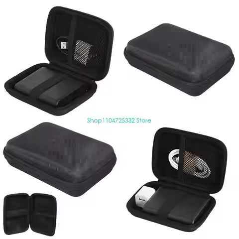 P5EA Hard EVA Zipper for Case for Anker 13000mAh Durable Wear Resistant Storage Bag Black