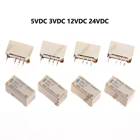5PCS 5VDC 3VDC 12VDC 24VDC New G6S-2 5VDC Signal Relay 8Pin DC 2A 5V 12V 24V Mini Signal Switch Rela