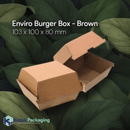 Ktg Burger Box Enviro Eco-Friendly Burger Box - Chocolate Kraft