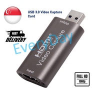 [Local SG Stock] USB 3 Video Capture Card 1080P 60FPS HDMI Nintendo Switch OBS Studio Live Streaming