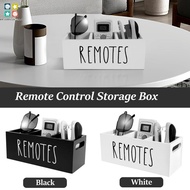 TV Remote Control Holder with 3 Compartment Wooden Controller Bedside Table Organizer for Nightstand