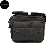 Rush Rider Full Cow Leather Sling Bag Men Shoulder Bag Cross Body Messenger Leather Bag